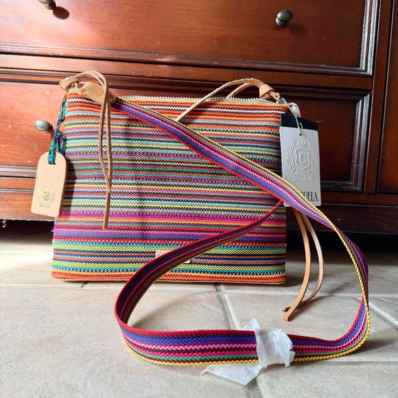 Consuela Alex Downtown Multicolor / Stripe Crossbody Purse NWT - Picture 3 of 7